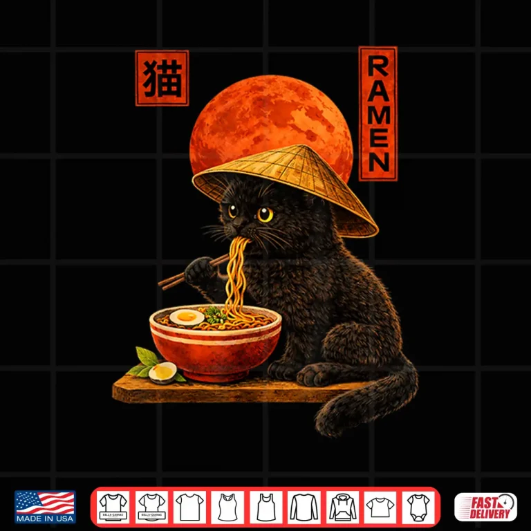 Cat Ramen Kitten Japanese Art Funny Anime Graphic Tee Kawaii Shirt 3 Design Cat Ramen Kitten Japanese Art Funny Anime Graphic Tee Kawaii Shirt