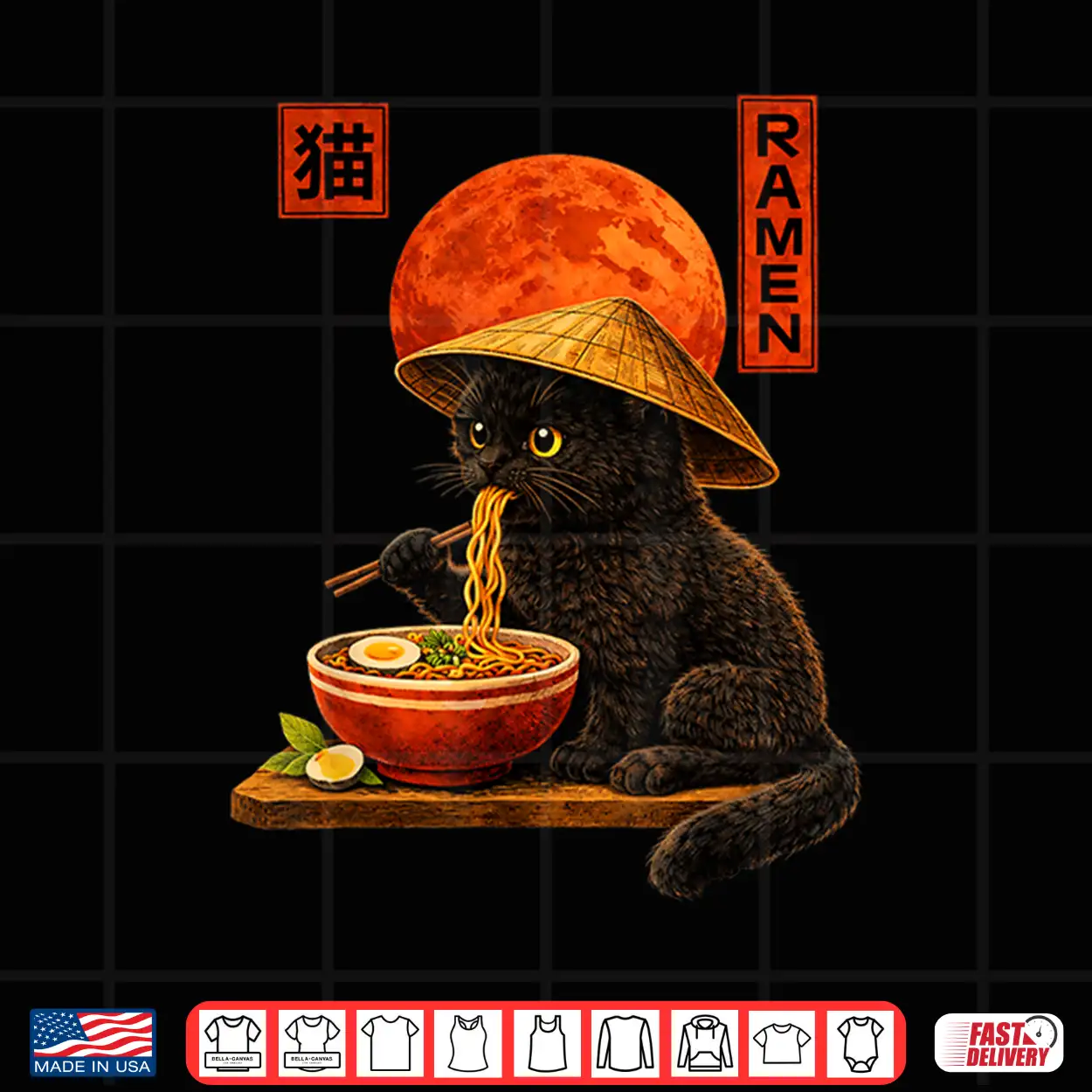 Cat Ramen Kitten Japanese Art Funny Anime Graphic Tee Kawaii Shirt Cat Ramen Kitten Japanese Art Funny Anime Graphic Tee Kawaii Shirt