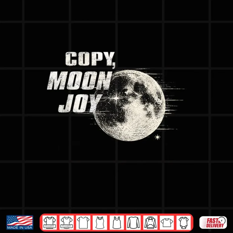Design Vintage Copy Moon Joy Funny Lunar Quote Graphic Shirt