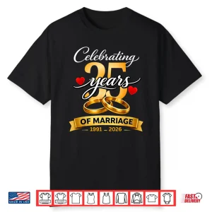 35 Years Of Marriage 35Th Anniversary 1991 2026 Shirt Shirt