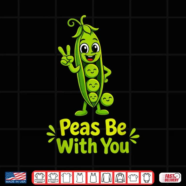 Design Peas Be with You Funny Pea Pod Pun Shirt 3