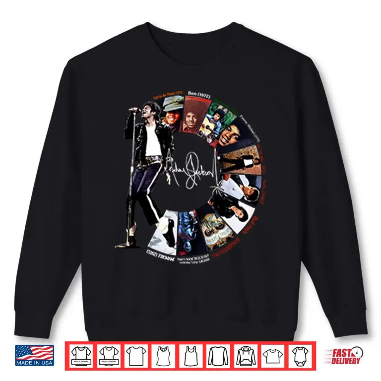Sweatshirt Michael Jackson Signature Album Timeline Shirt