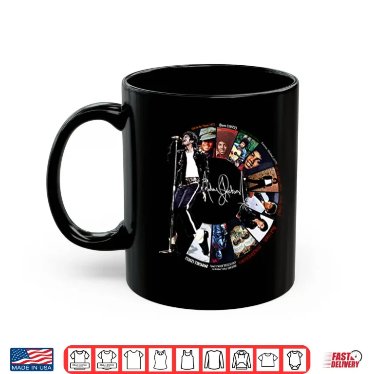 Mug Michael Jackson Signature Album Timeline Shirt