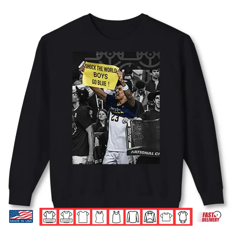 Sweatshirt Shock The World Boys Go Blue Michigan Wolverines Shirt