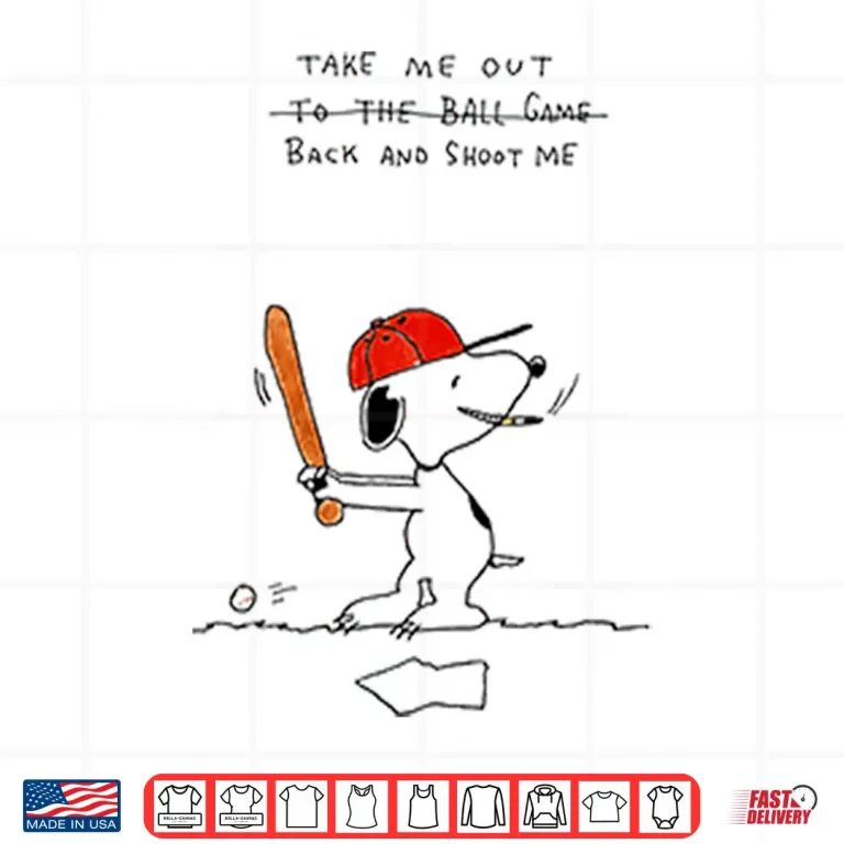 Design Take Me Out To The Ball Game Funny Baseball Snoopy Shirt