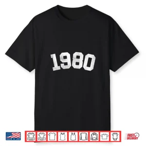 1980 Vintage 46Th Birthday 46 Years Old Shirt