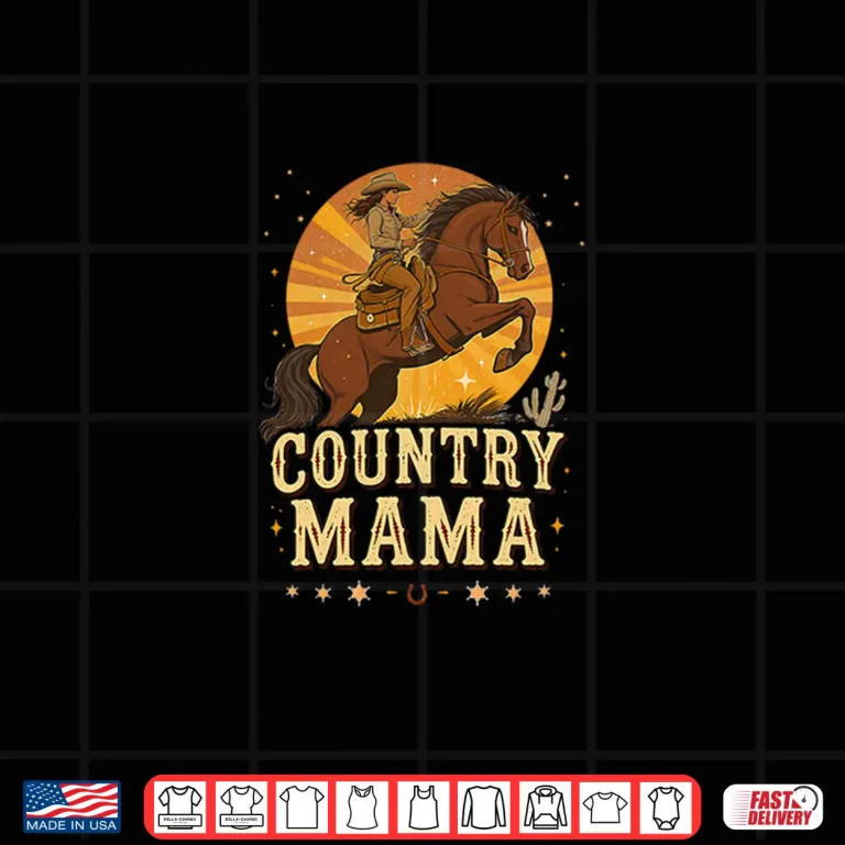 Design Country Mama Western Horse Riding Sunray Shirt