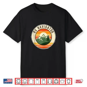 Happy Rv Owner Funny Camper Vintage Camping Badge Tee Shirt