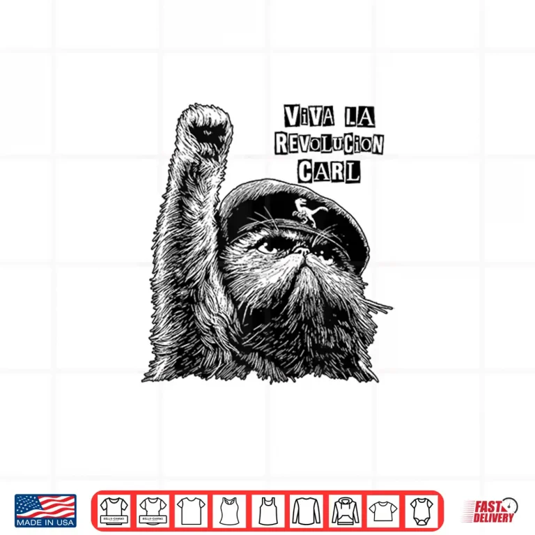Design Viva La Revolucion Carl Funny Cat Shirt