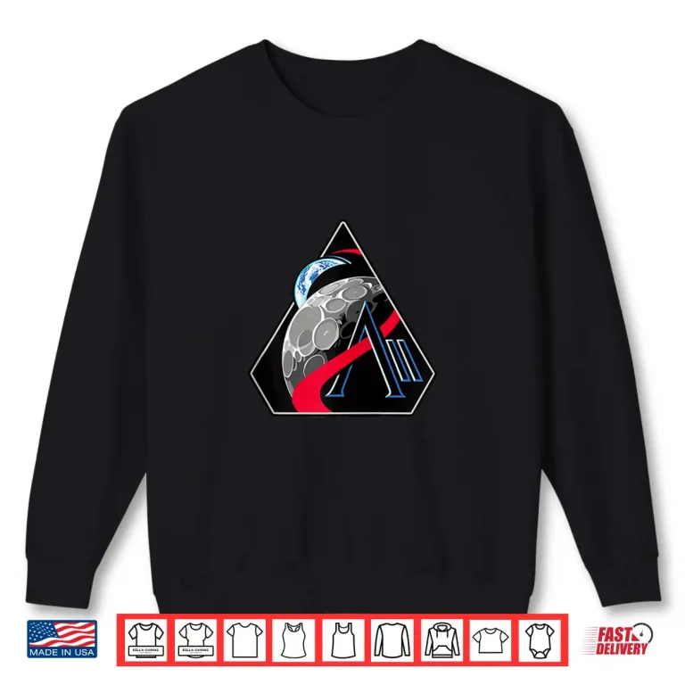Sweatshirt Artemis 2 Mission Patch Crewed Lunar Orbit Apparel Shirt