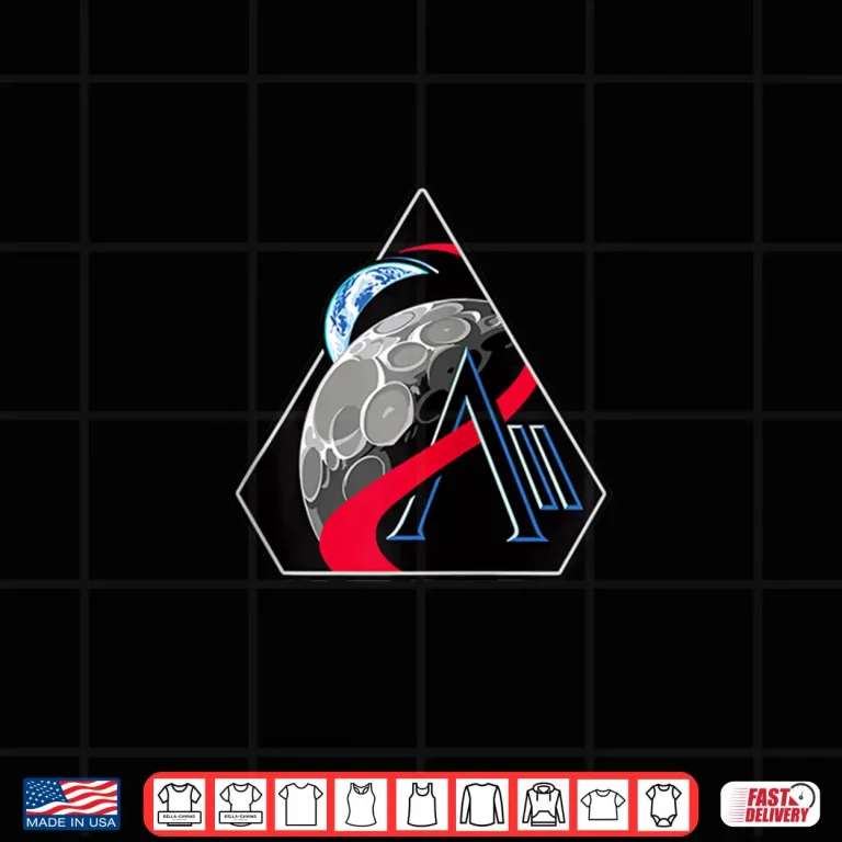 Design Artemis 2 Mission Patch Crewed Lunar Orbit Apparel Shirt