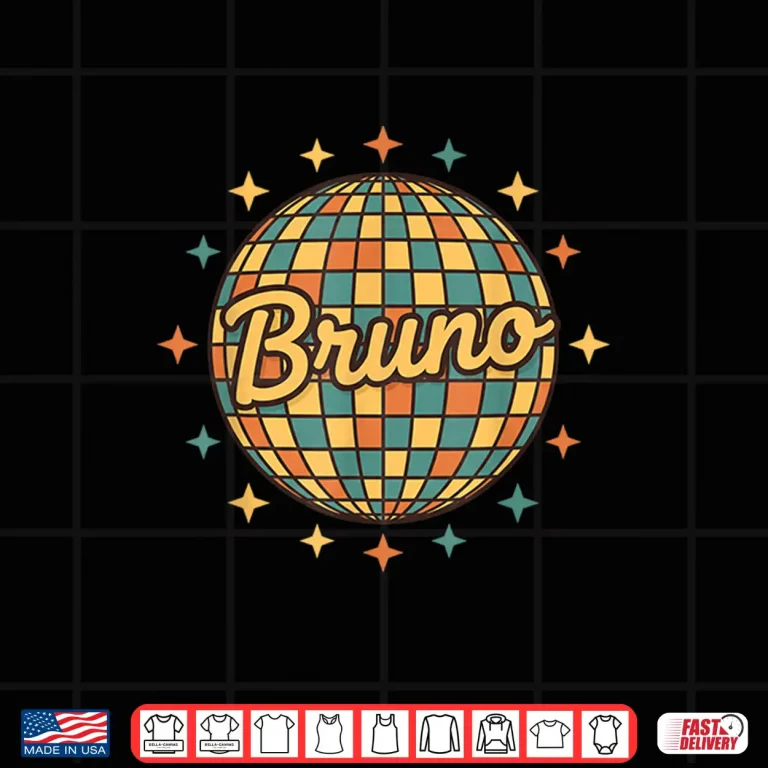 Design Bruno Retro Disco Name Vintage 70S Nostalgia Shirt