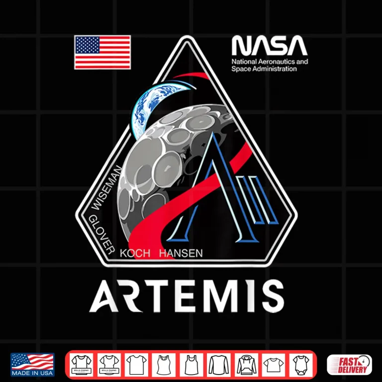 Design NASA Artemis II Mission Patch Logo Moon Space Program 2026 Shirt