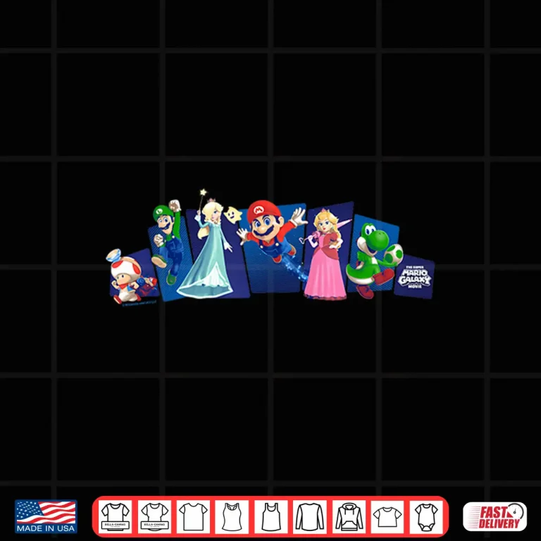 Design The Super Mario Galaxy Movie Heroes in Action Shirt