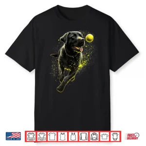 Black Labrador Retriever Chasing A Ball Labrador Retriever Shirt