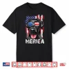 Black Labrador Retriever Fourth Of July Merica Usa Flag Lab Dog Shirt