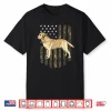 Camo American Flag Yellow Labrador Retriever Fourth Of July Usa Shirt