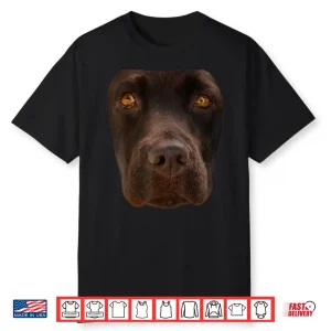 Chocolate Lab Lovers Dark Brown Dog Face Costume Shirt
