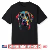 Labrador Retriever Colorful Dog Face Lab Lover Black Shirt