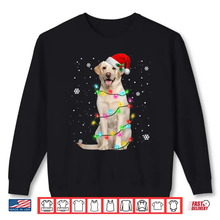 Sweatshirt Labrador Retriever Dogs Tree Christmas Sweater Xmas Pet Dogs Shirt