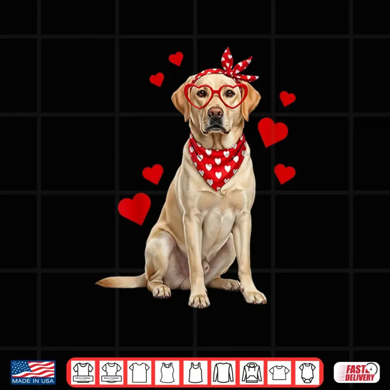 Design Labrador Retriever Valentines Day Dog Lover Heart Shirt