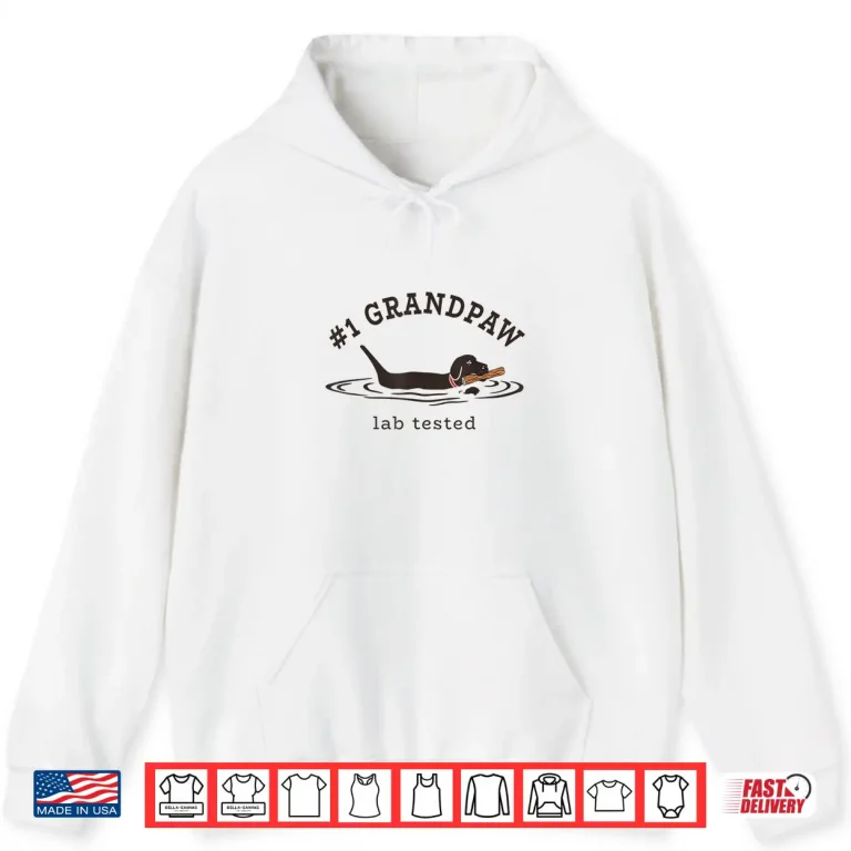 Hoodie Number One Grandpaw Lab Tested Pun Labrador Retriever Shirt 1