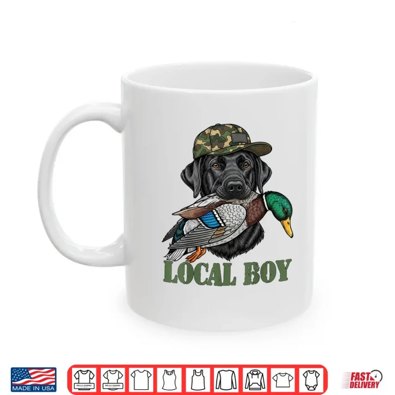 Mug Local Duck Hunting Black Lab Labrador Retriever Dog Shirt 1