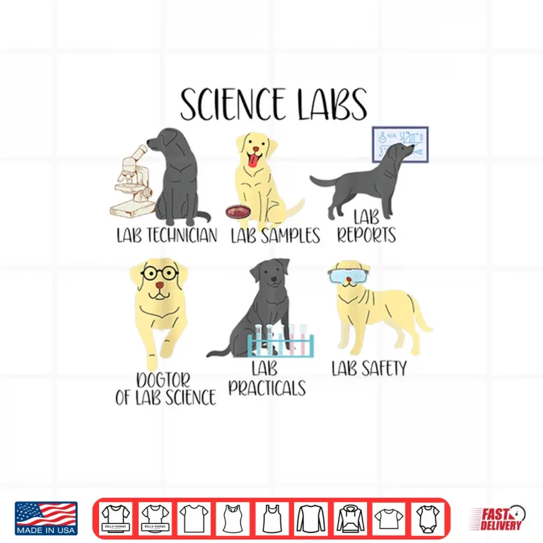 Design Science Labs Dogs Labrador Retriever Science Teacher Shirt 1