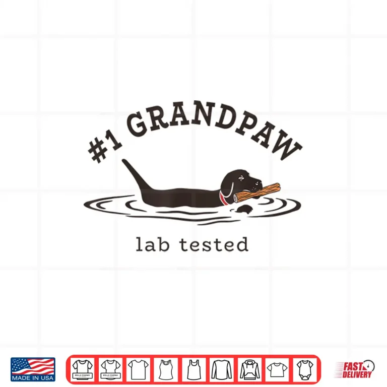 Design Number One Grandpaw Lab Tested Pun Labrador Retriever Shirt 1
