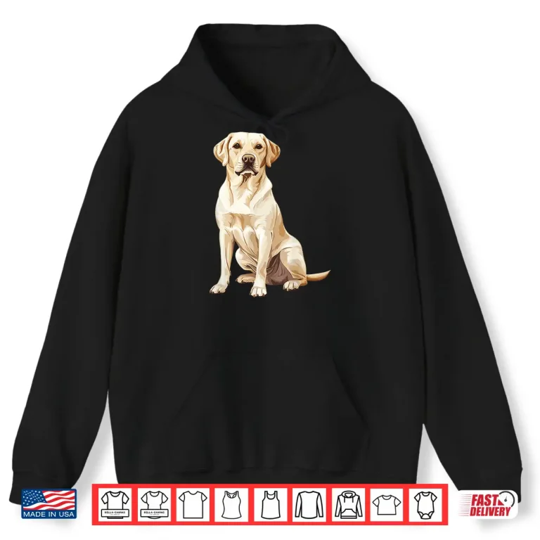 Hoodie Yellow Labrador Retriever Professional Minimalist Modern Graphic Shirt 1