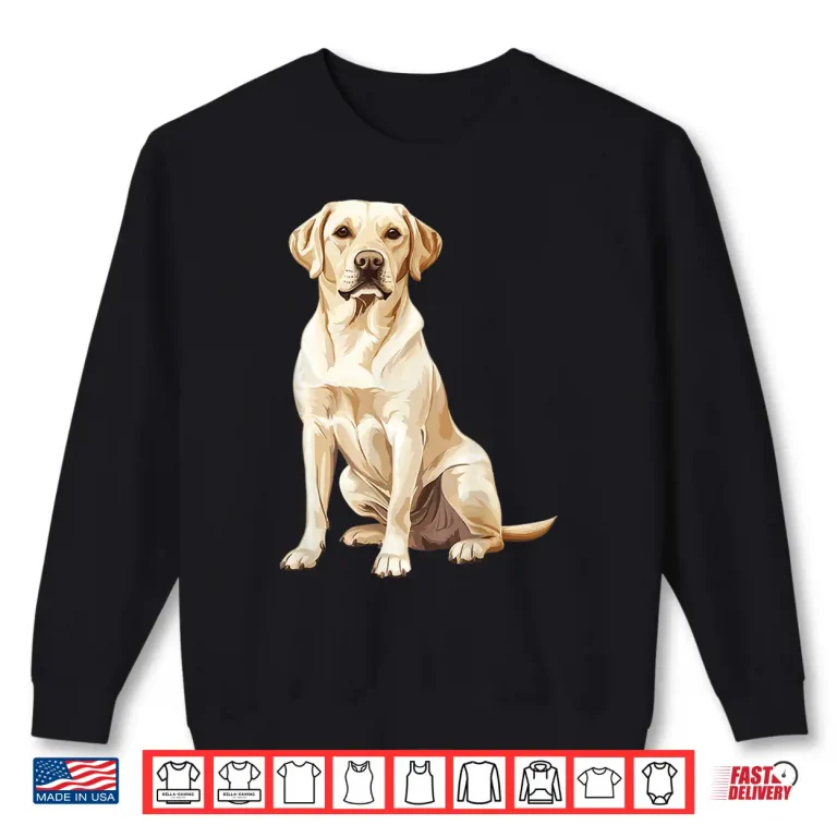 Sweatshirt Yellow Labrador Retriever Professional Minimalist Modern Graphic Shirt 1