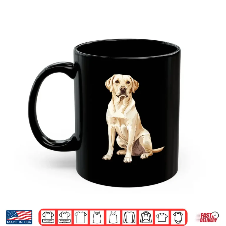 Mug Yellow Labrador Retriever Professional Minimalist Modern Graphic Shirt 1