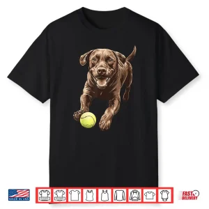 Brown Labrador Chasing Ball Shirt