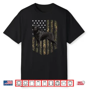 Camo American Flag Black Labrador Retriever 4Th Of July Usa Shirt