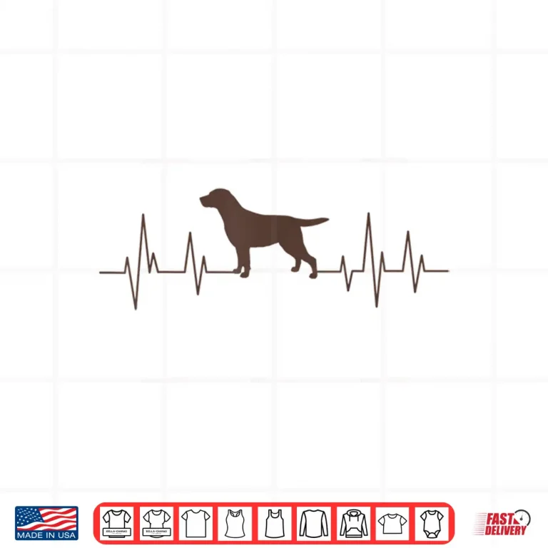Design Chocolate Lab Dog Heartbeat Veterinarian Labrador Retriever Shirt