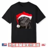 Cute Black Lab Santa Hat Christmas Dog Labrador Retriever Shirt