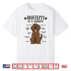 Funny Anatomy Labrador Retriever Chocolate Lab Dog Owner Shirt
