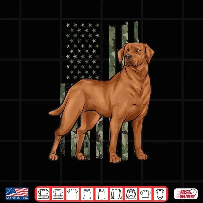 Design Foxred Lab American Flag Fox Red Labrador Retriever Shirt