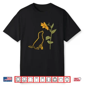 Labrador Retriever Sunflower Dog Puppy Doggie Pet Lover Shirt