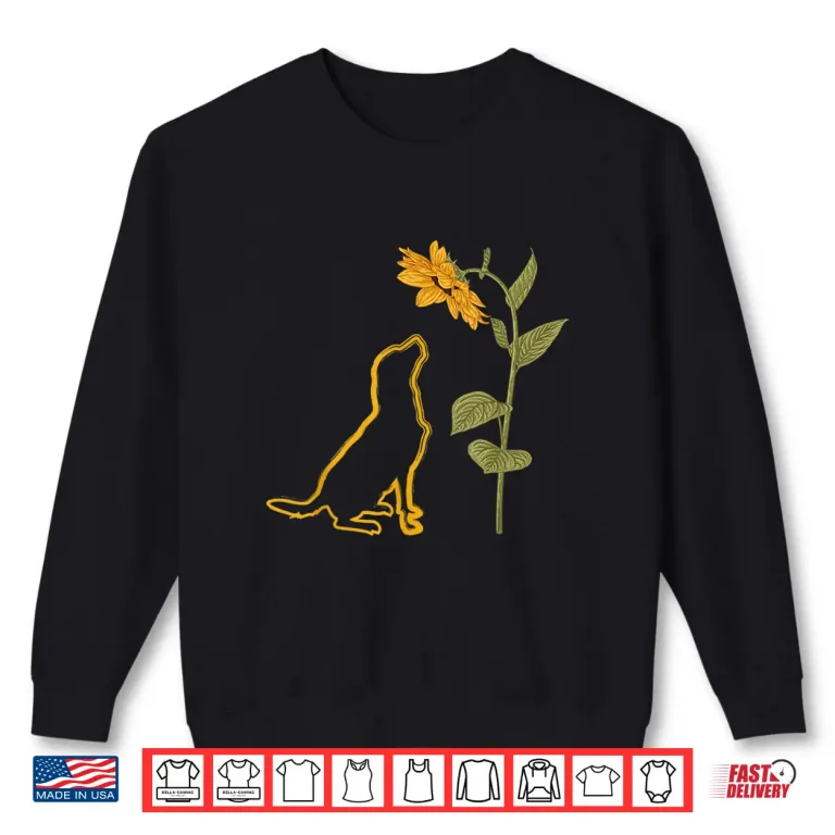 Sweatshirt Labrador Retriever Sunflower Dog Puppy Doggie Pet Lover Shirt