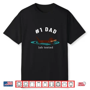 Mens Lab Dad Chocolate Labrador Retriever Dog #1 Dad Shirt