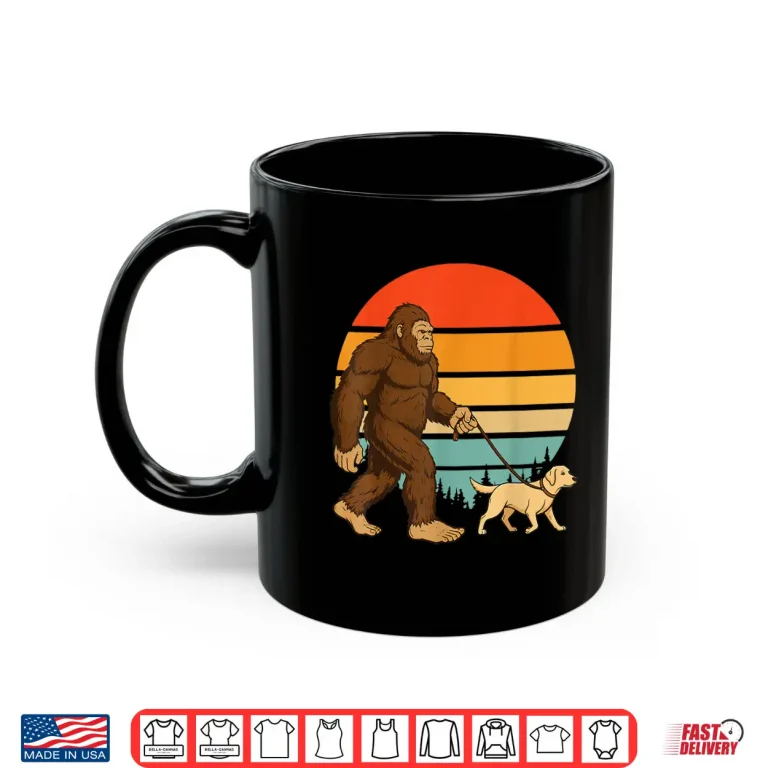 Mug Bigfoot Labrador Retriever Retro Dog Vintage Shirt