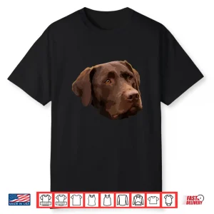 Funny Chocolate Lab Shirt   Labrador Retriever Dog Head