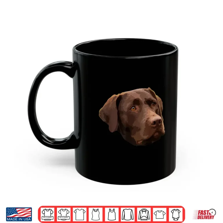 Mug Funny Chocolate Lab Shirt Labrador Retriever Dog Head