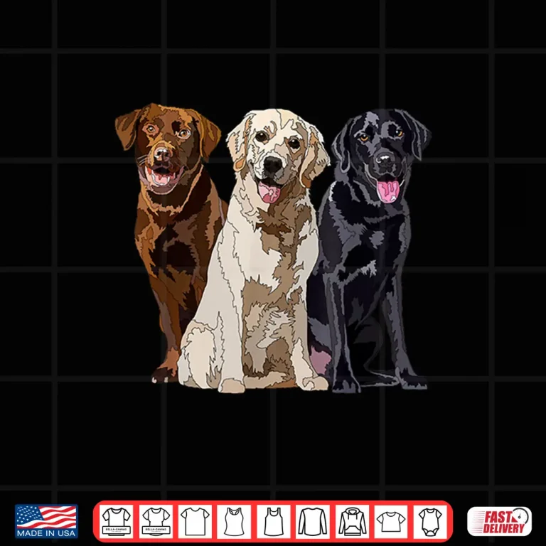 Design Happy Labrador Retriever Golden Black Brown Chocolate Lab Shirt