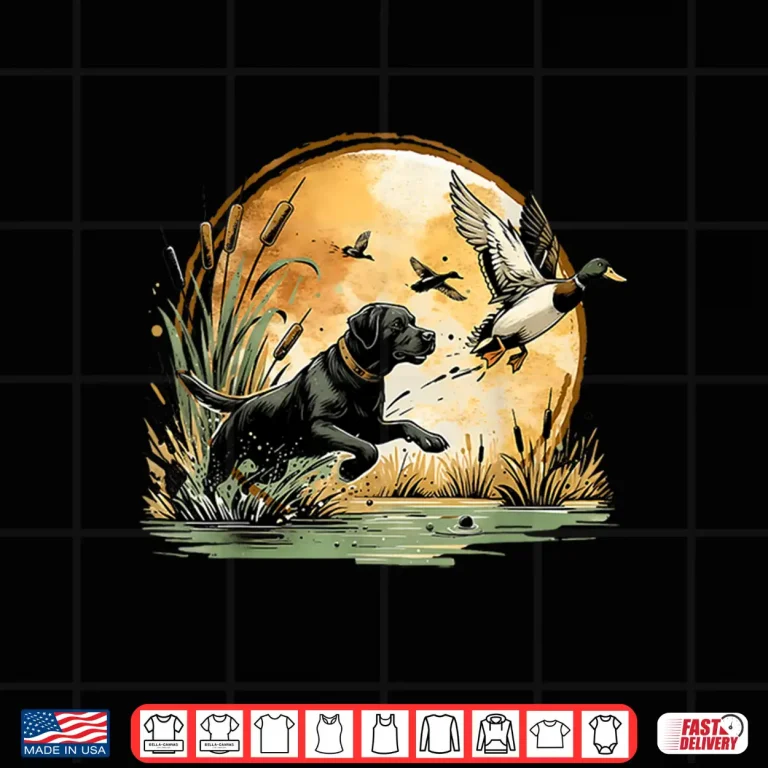 Design Hunting Labrador Retrieving Duck Black Lab Mallard Retriever Shirt