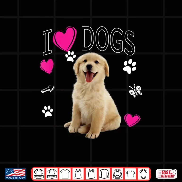 Design I Love Dogs Shirt Golden Labrador retriever t shirt