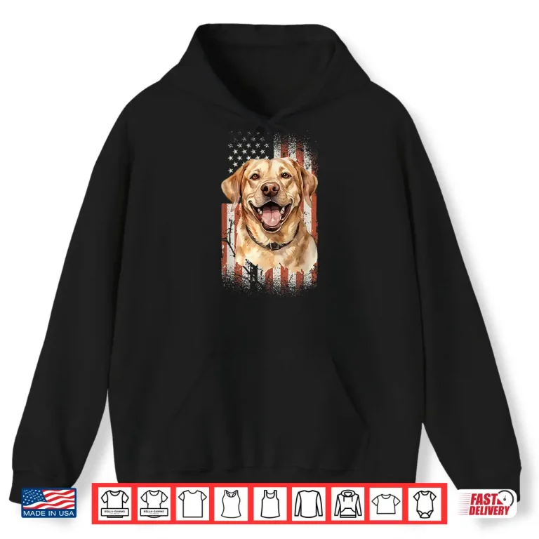 Hoodie Labrador Retriever Dog Dogs US Flag Duck Hunter Shirt