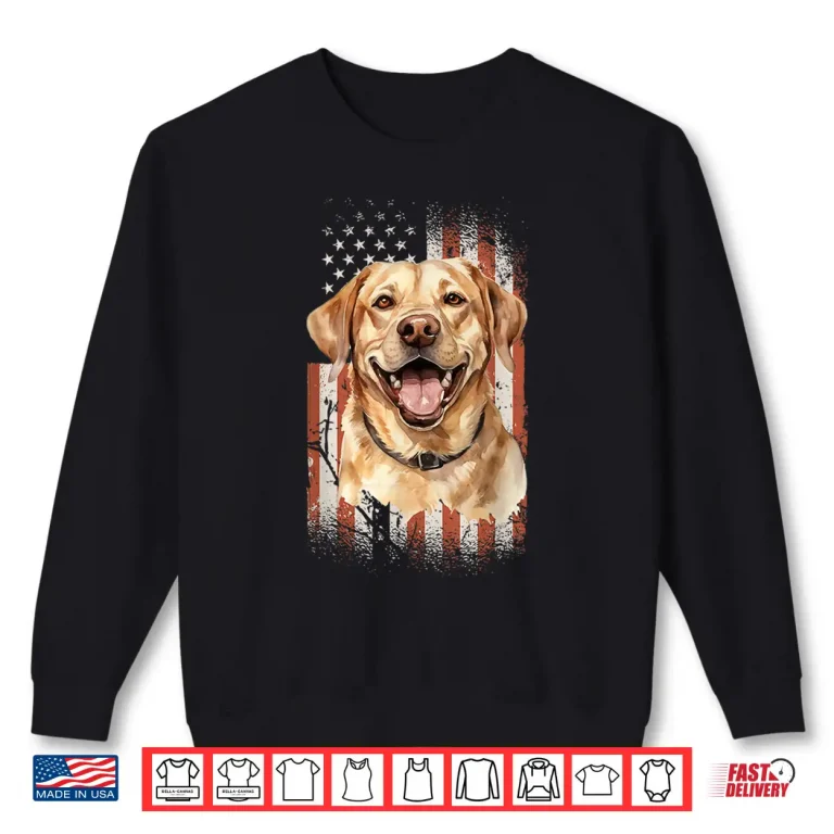 Sweatshirt Labrador Retriever Dog Dogs US Flag Duck Hunter Shirt