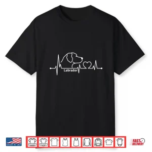 Labrador Heartbeat Dog Breed Dog Lover Dog Gift Shirt